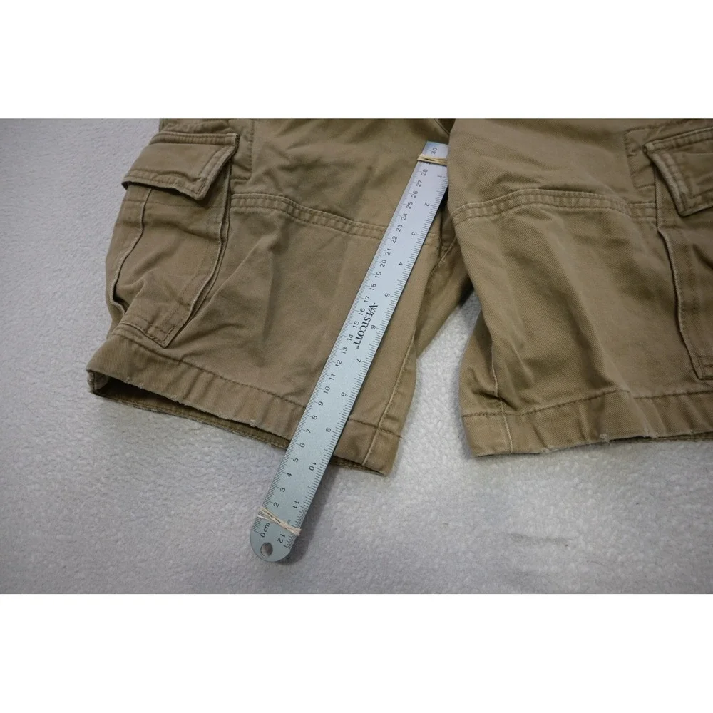 Abercrombie & Fitch Cargo Shorts Mens 28 Tan Khaki Button Fly Utility Rugged